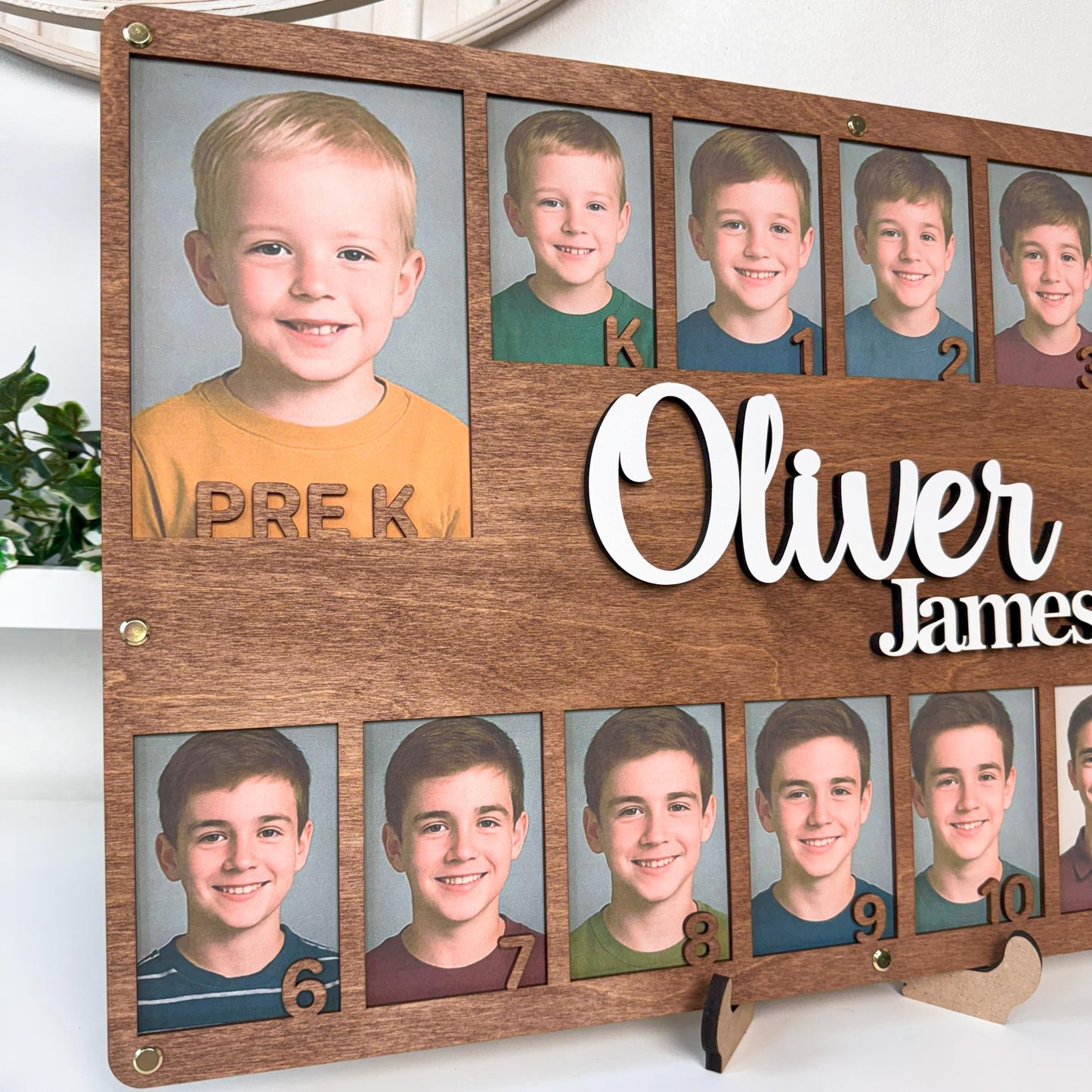 School Year Photo Frame K12 Picture Display Graduation Memory Board