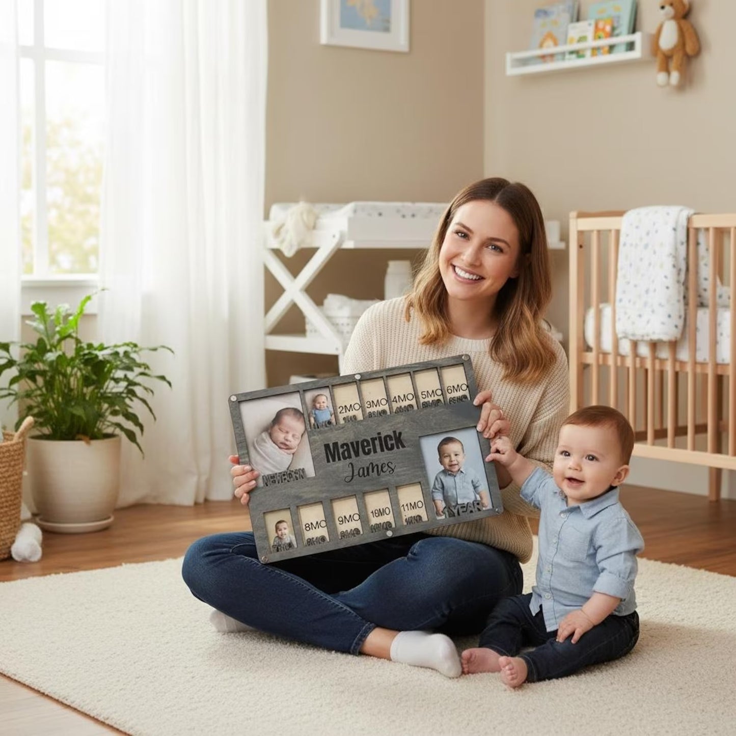 1 year old frame|Gift for one year old