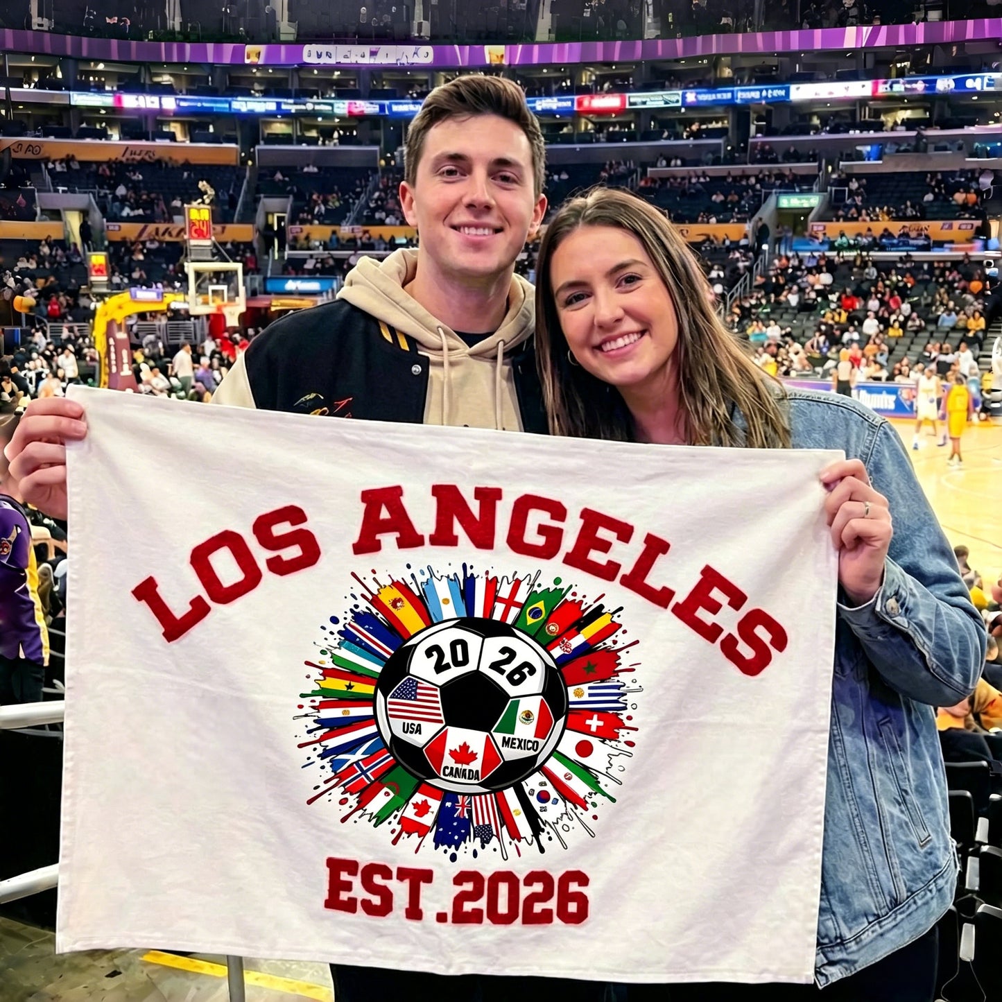Custom 2026 Soccer Tournament Flag,Customize name, venue, event & more