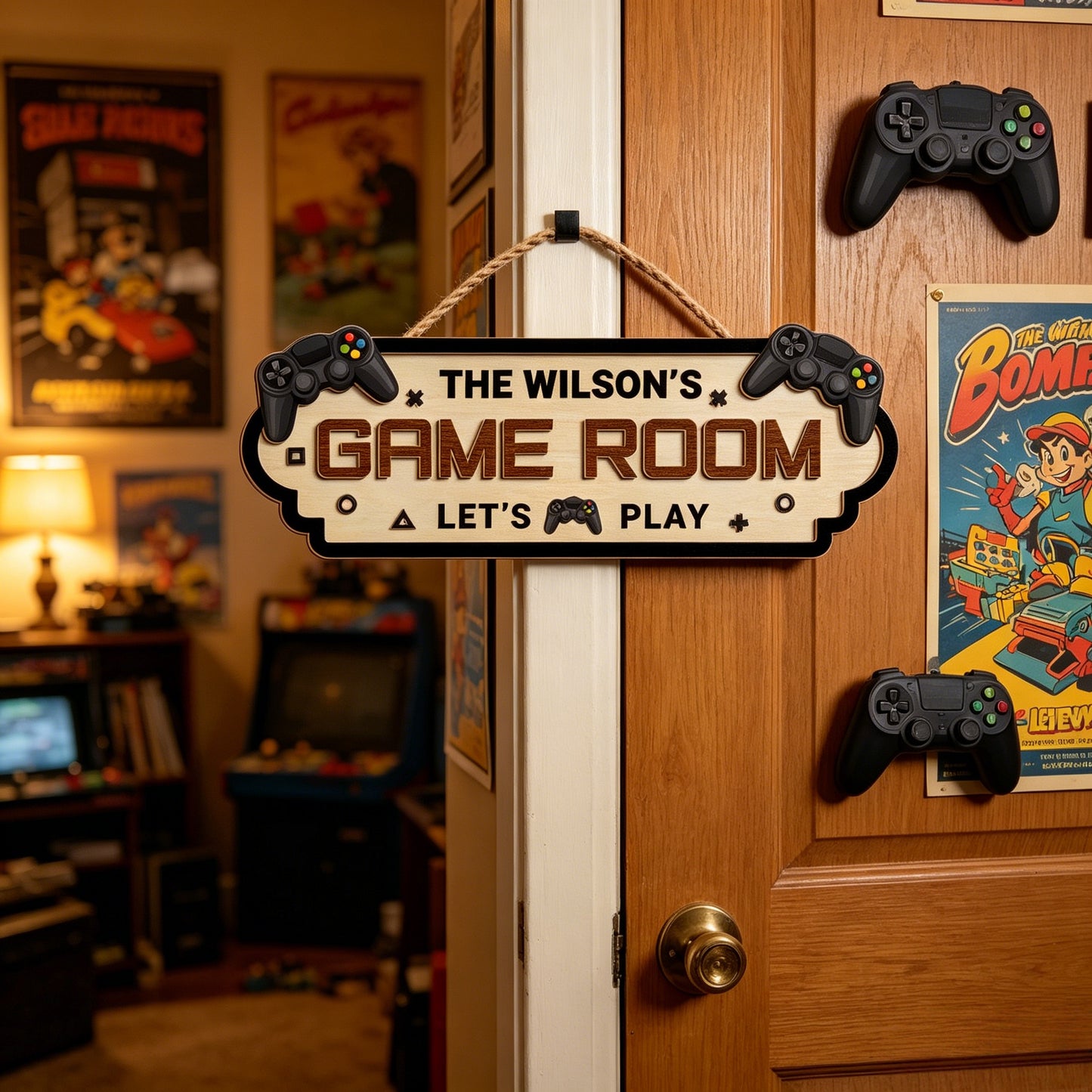 Personalized Game Room Door Sign