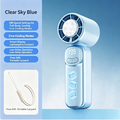 Mini handheld fan with long-lasting battery life