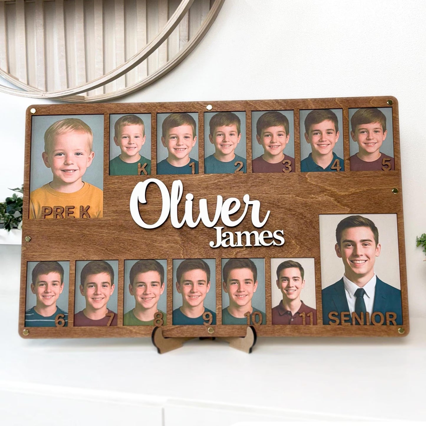School Year Photo Frame K12 Picture Display Graduation Memory Board