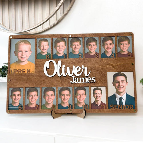School Year Photo Frame K12 Picture Display Graduation Memory Board