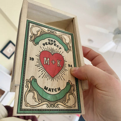Personalised Couples Large Matchbox