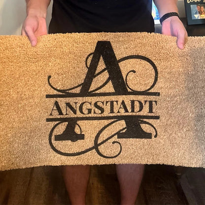 Custom Monogram Welcome Mat for Front Door