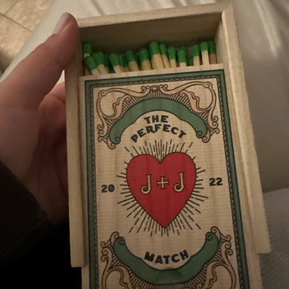 Personalised Couples Large Matchbox