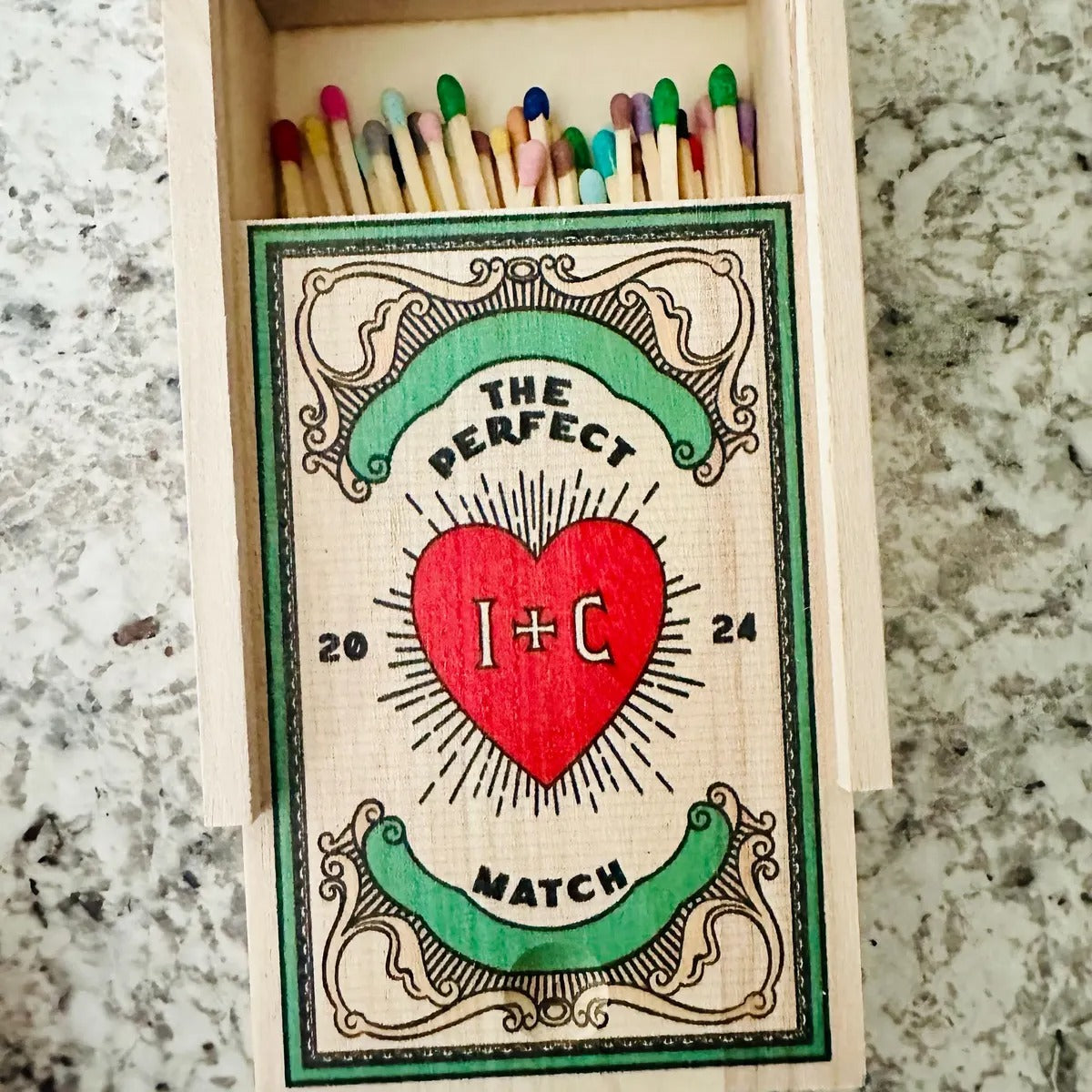 Personalised Couples Large Matchbox