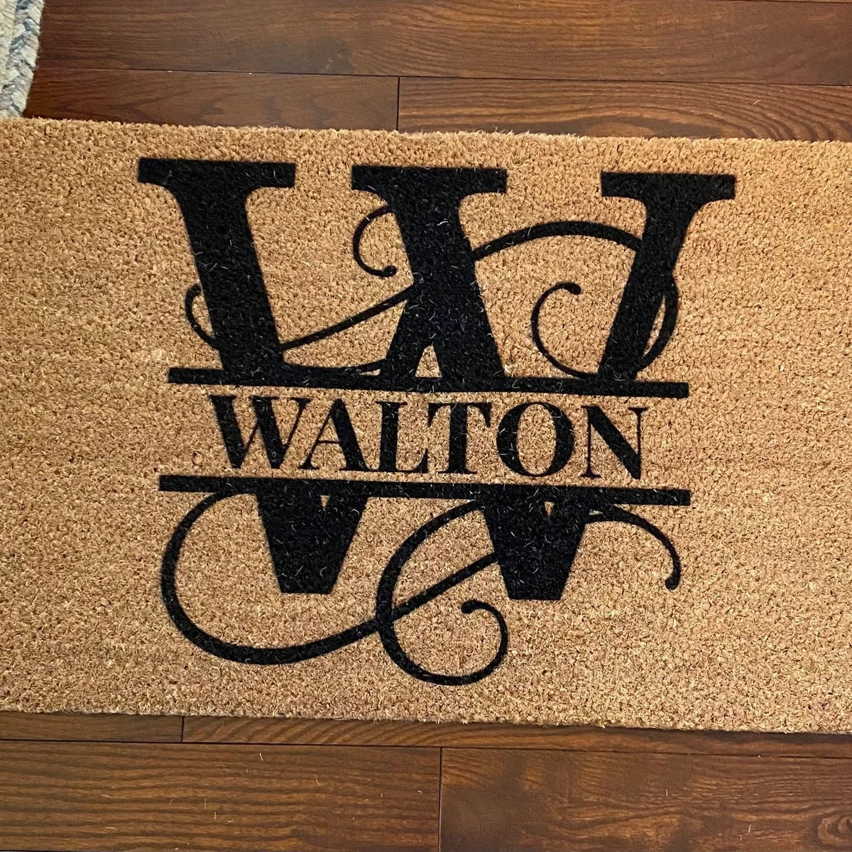Custom Monogram Welcome Mat for Front Door