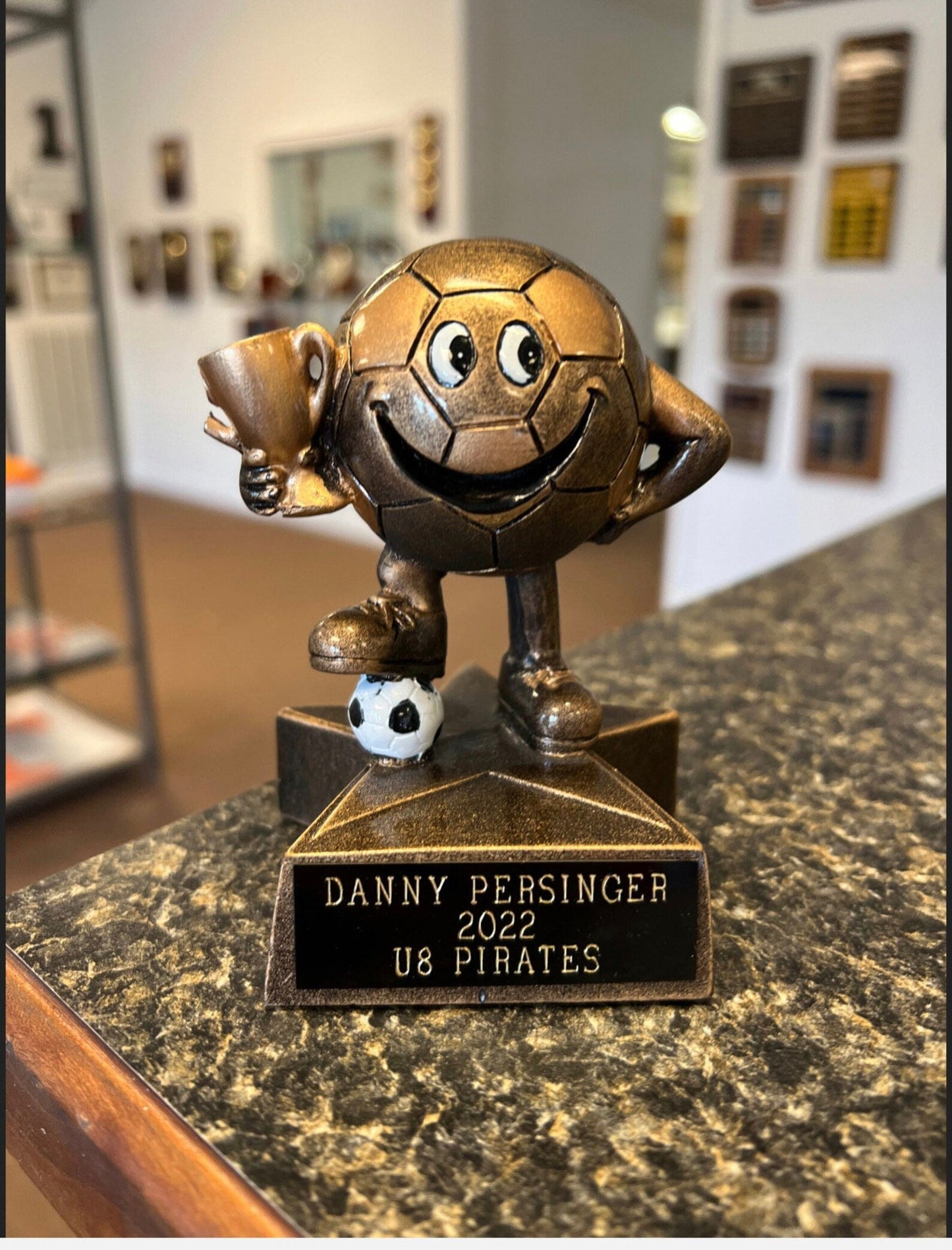 Personalized Soccer Trophy, Custom Award