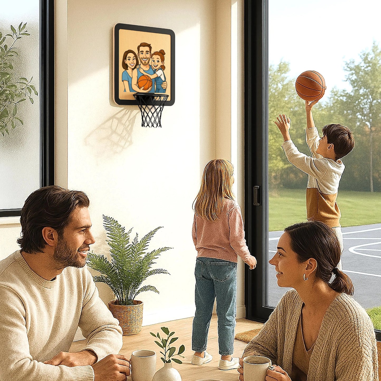 Personalized Basketball Hoop Wall Art,Custom Photo Gift