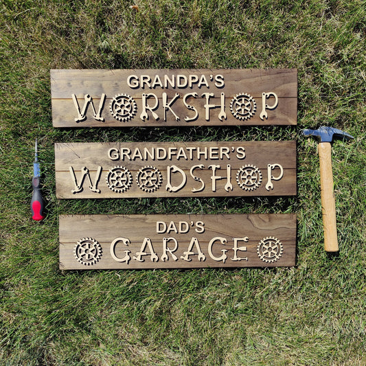 Personalized Workshop Sign, Garage Sign