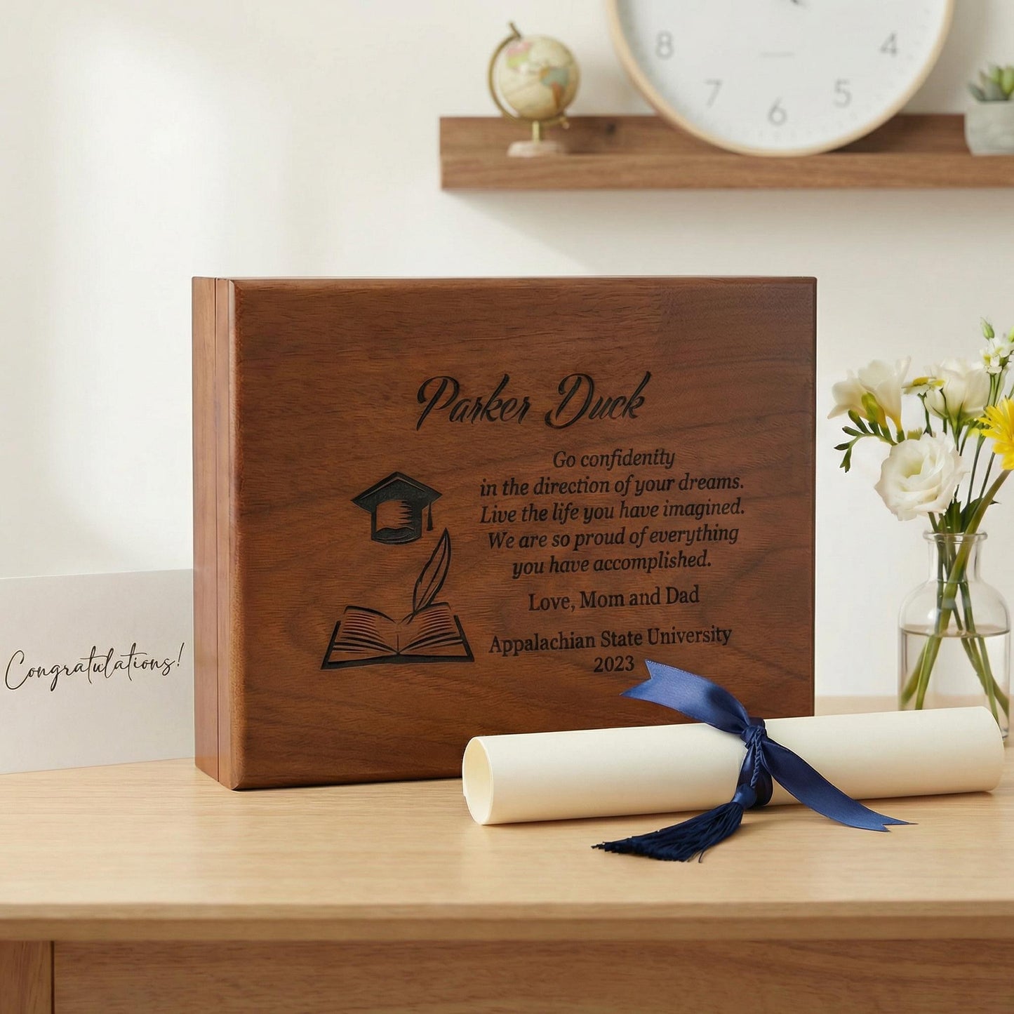 Graduation Memory Box, Personalized Gift for High School, College, or University Graduate