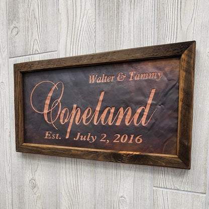 Personalized Vintage-Style Plaques: Wedding Anniversary Gifts