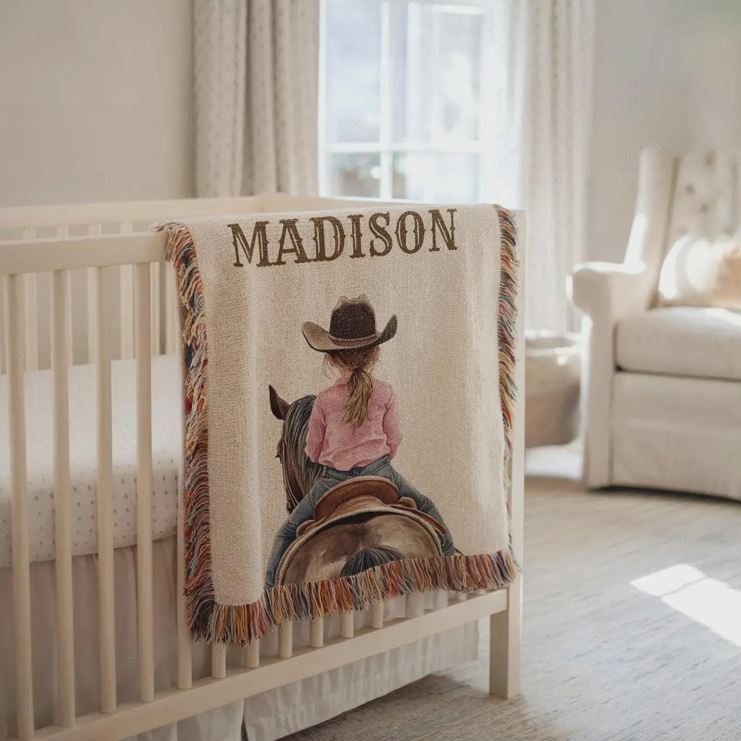 Personalized Cowboy Baby Blanket