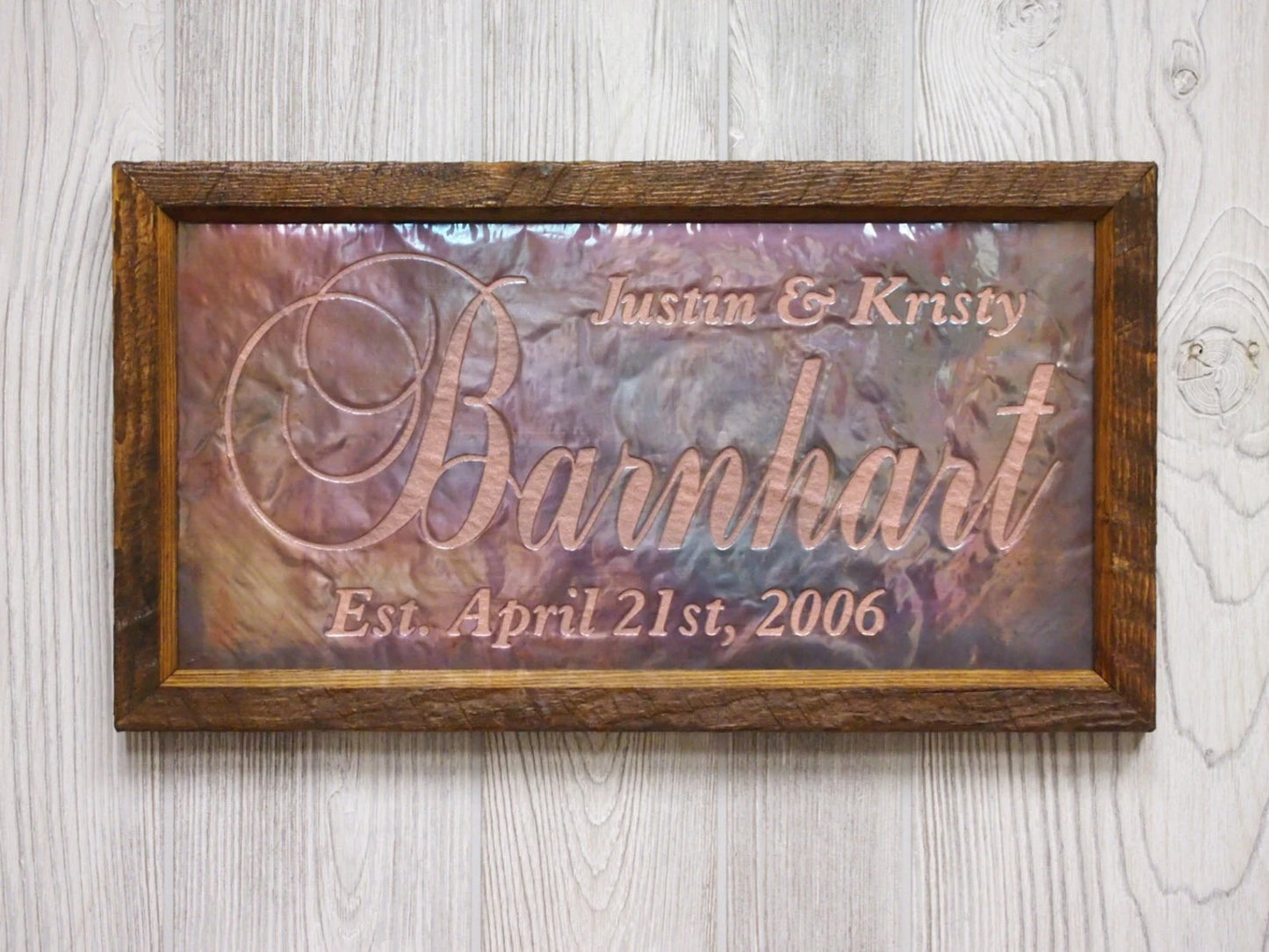 Personalized Vintage-Style Plaques: Wedding Anniversary Gifts