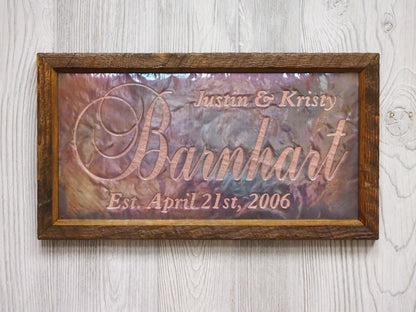 Personalized Vintage-Style Plaques: Wedding Anniversary Gifts