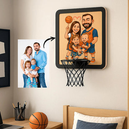 Personalized Basketball Hoop Wall Art,Custom Photo Gift