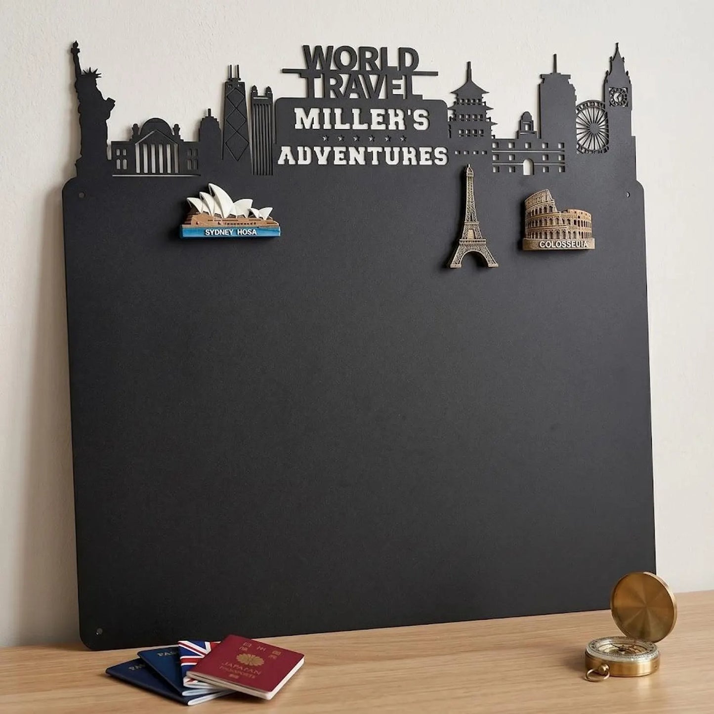 Custom World Travel Display Board