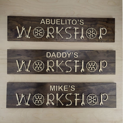 Personalized Workshop Sign, Garage Sign
