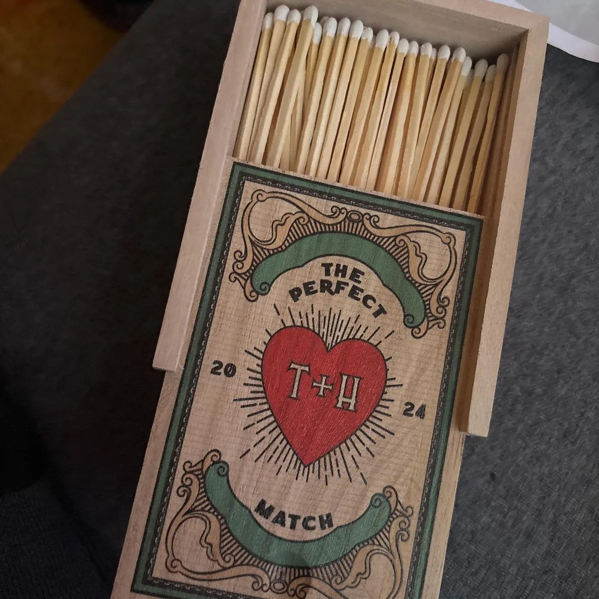 Personalised Couples Large Matchbox