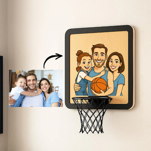 Personalized Basketball Hoop Wall Art,Custom Photo Gift
