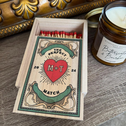 Personalised Couples Large Matchbox