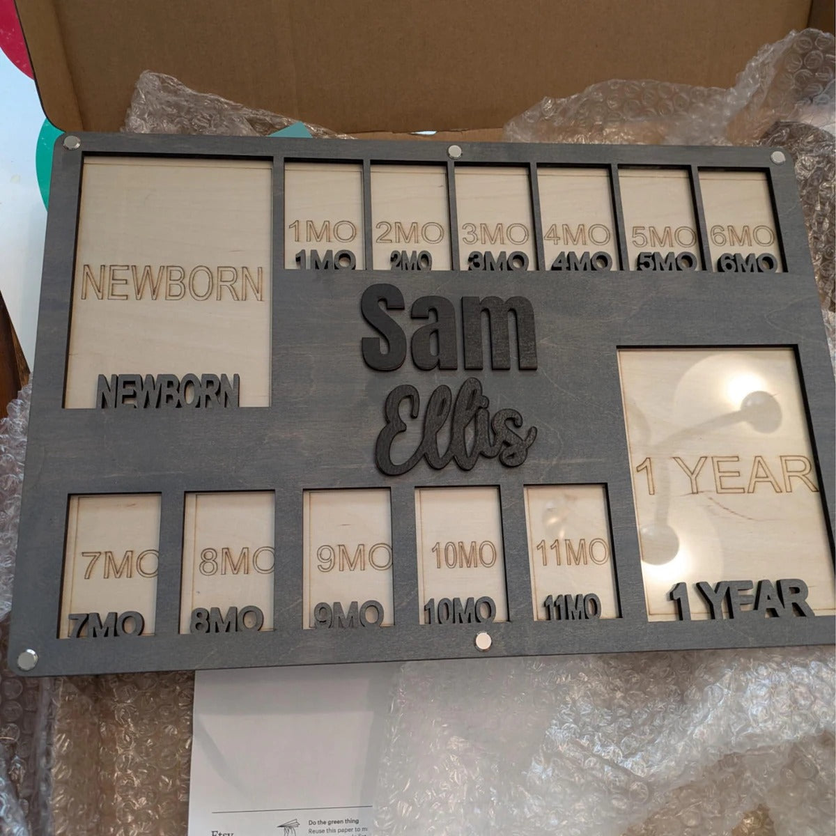 1 year old frame|Gift for one year old