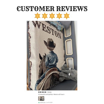 Personalized Cowboy Baby Blanket