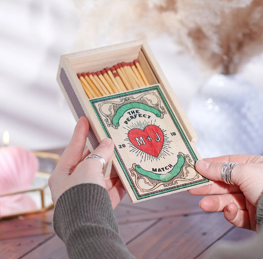 Personalised Couples Large Matchbox