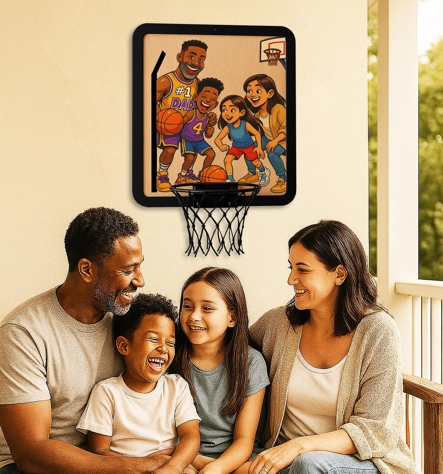 Personalized Basketball Hoop Wall Art,Custom Photo Gift