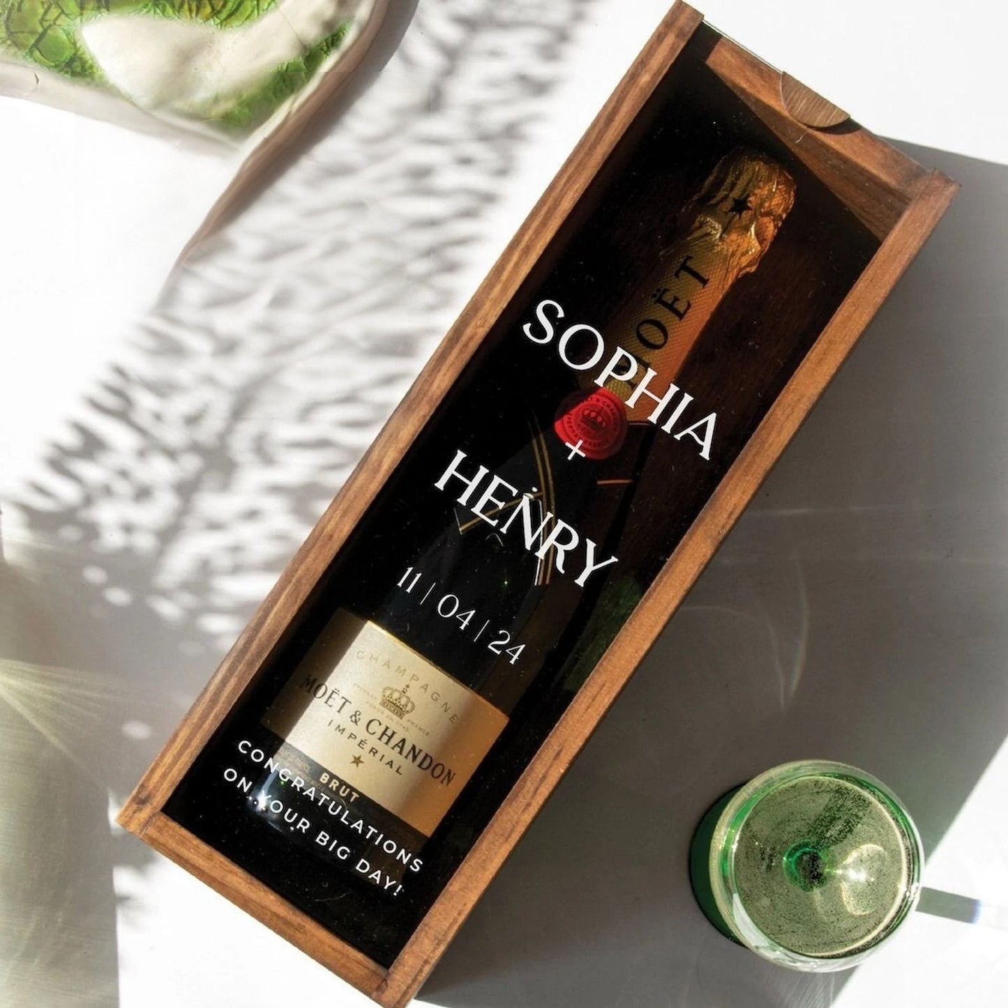 Wedding Couple Gift, Personalized Wine Bottle Box