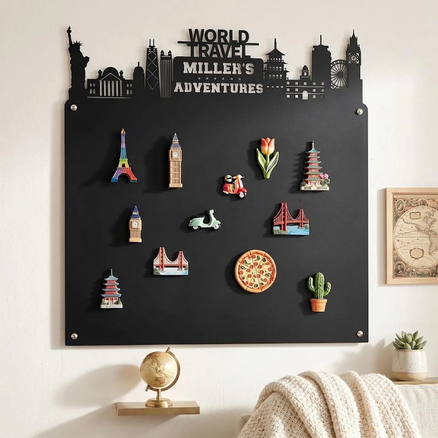 Custom World Travel Display Board