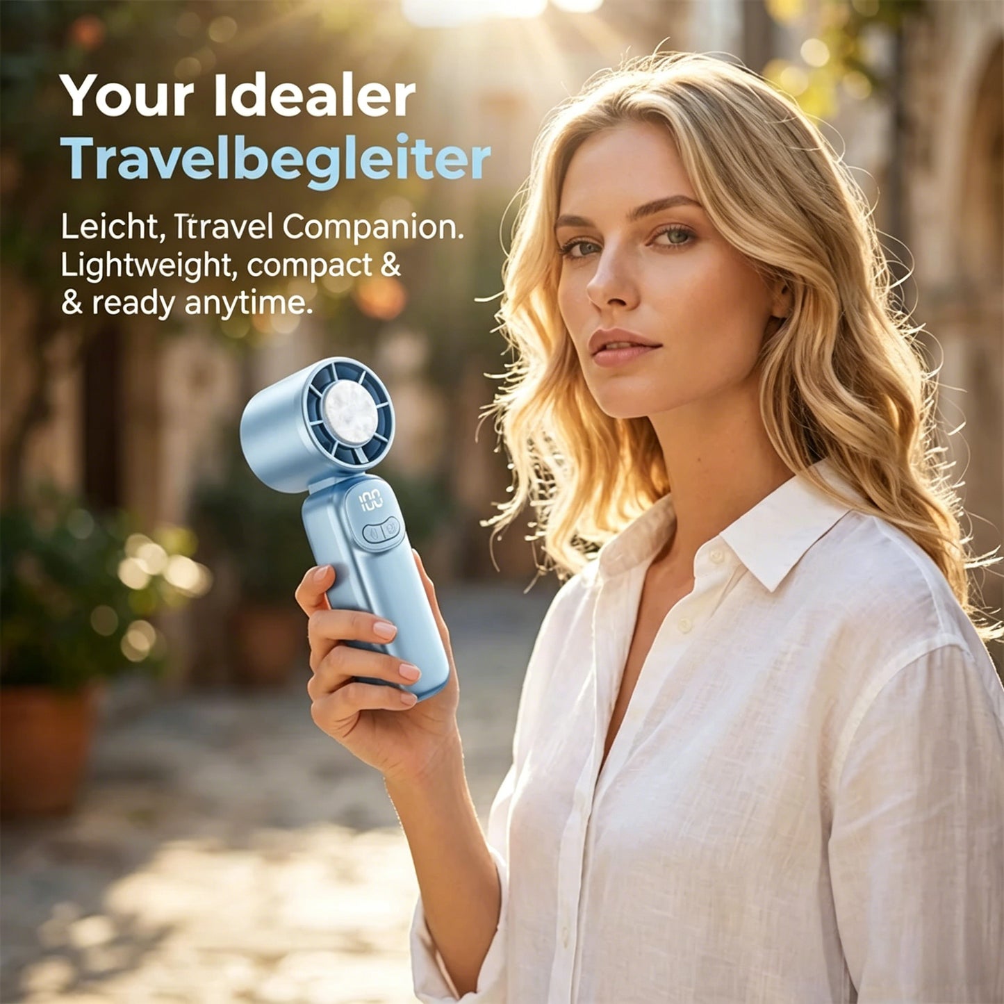 Mini handheld fan with long-lasting battery life