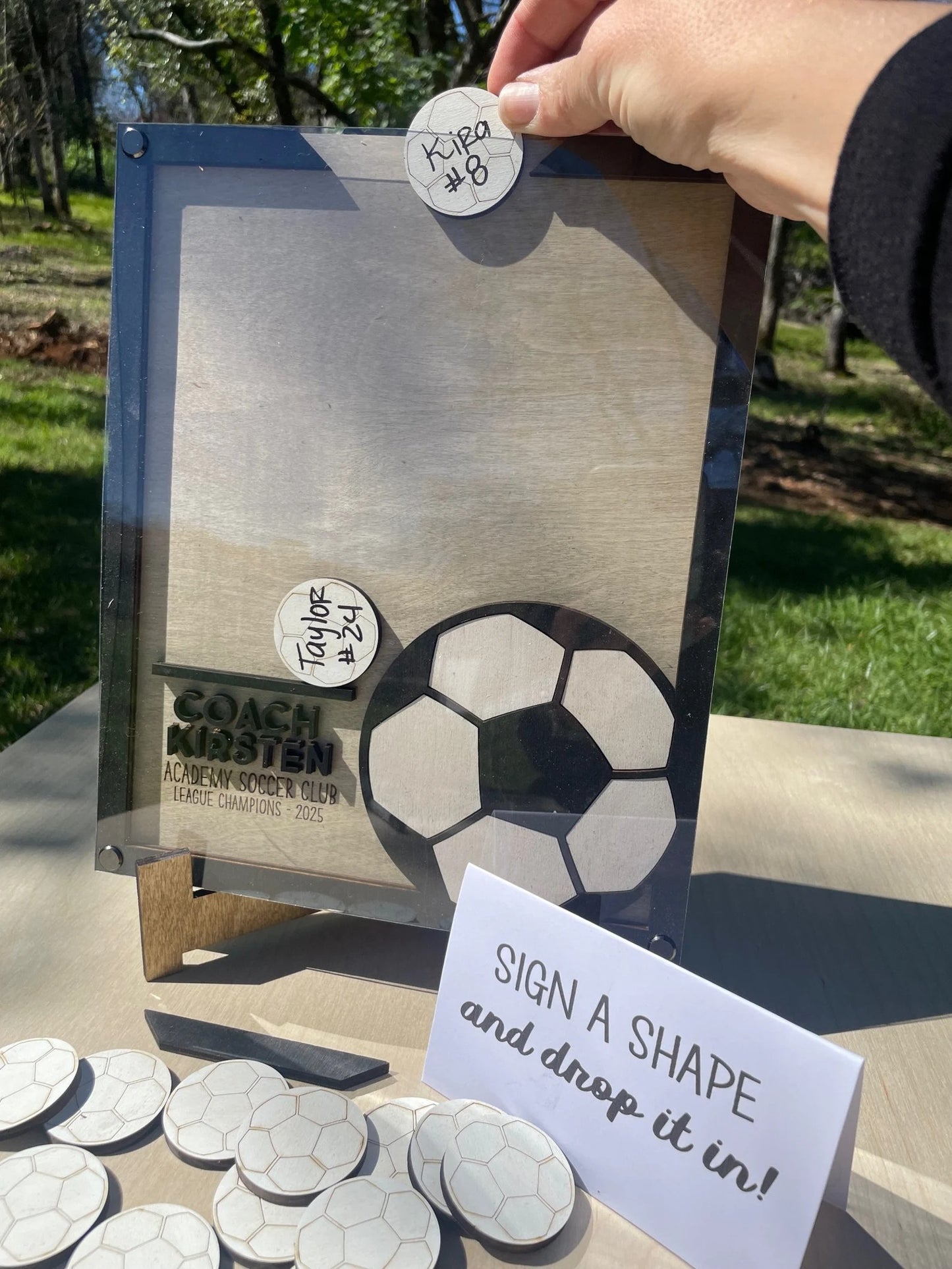 Personalized Soccer Coach Team Signature Keepsake Frame