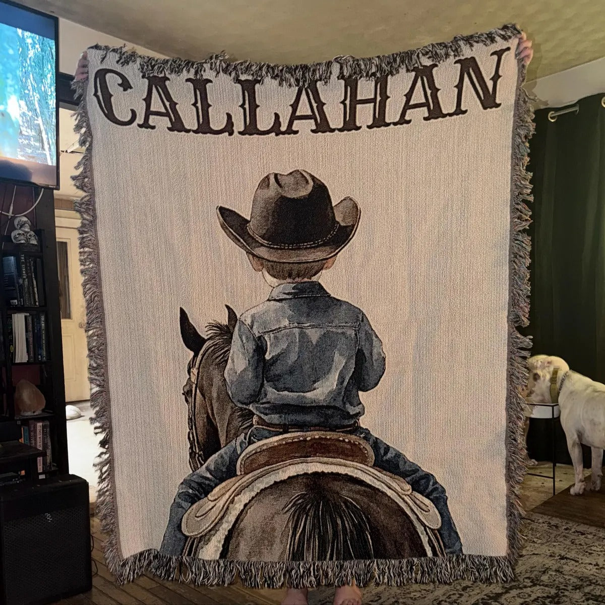 Personalized Cowboy Baby Blanket