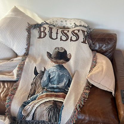 Personalized Cowboy Baby Blanket