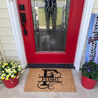 Custom Monogram Welcome Mat for Front Door