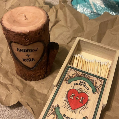 Personalised Couples Large Matchbox