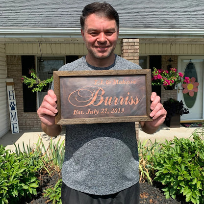Personalized Vintage-Style Plaques: Wedding Anniversary Gifts
