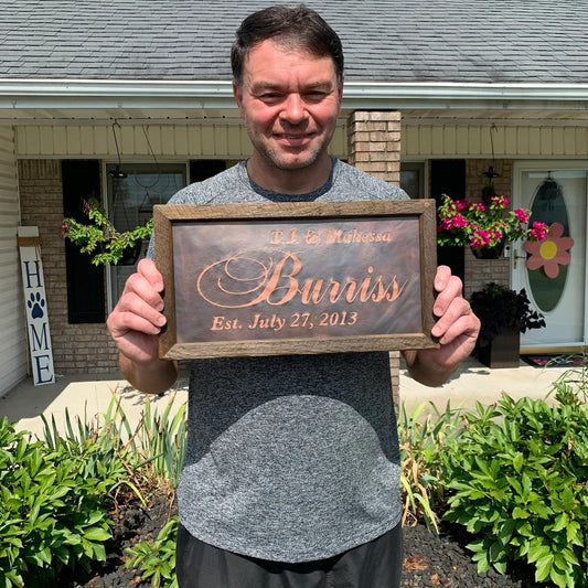 Personalized Vintage-Style Plaques: Wedding Anniversary Gifts