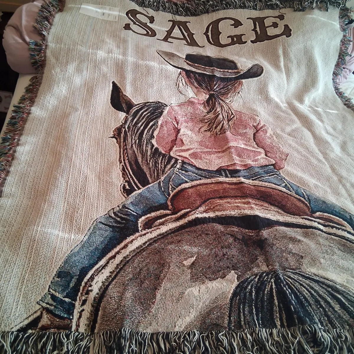 Personalized Cowboy Baby Blanket