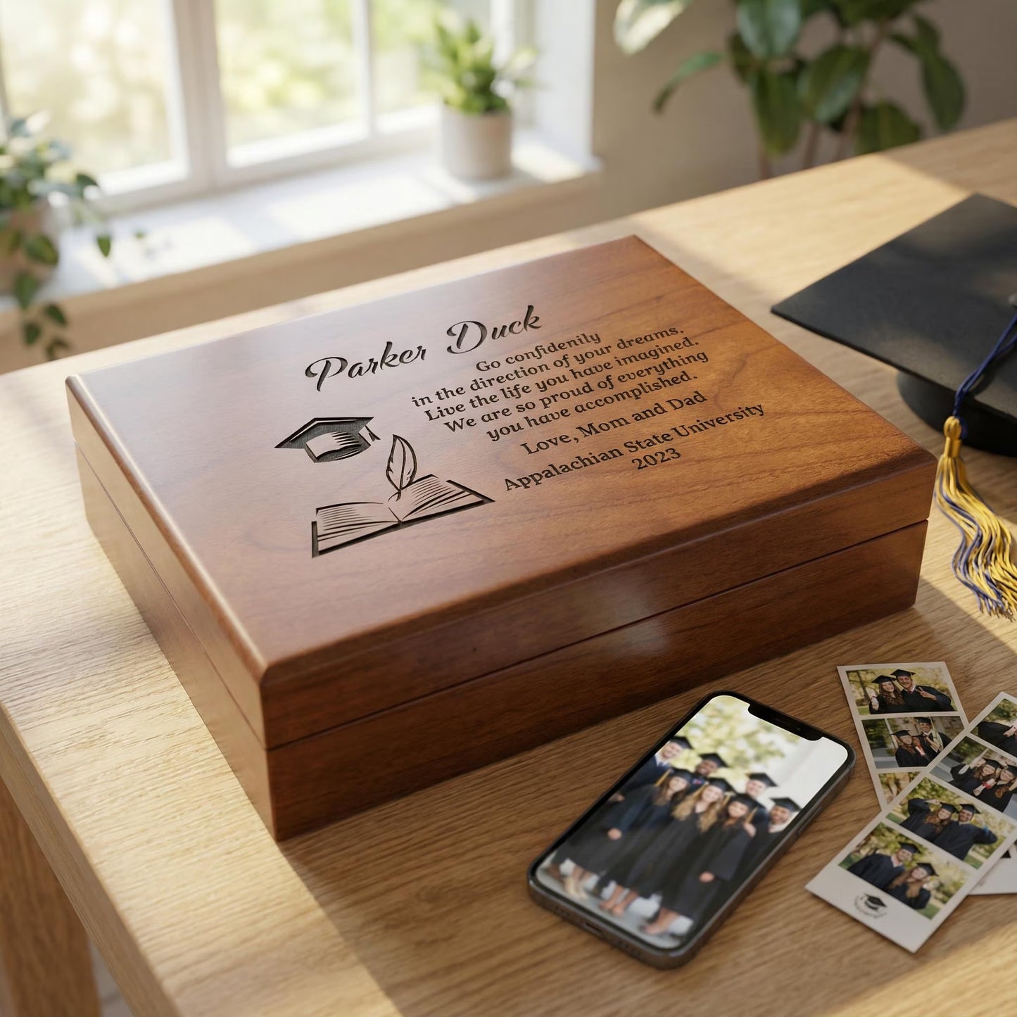 Graduation Memory Box, Personalized Gift for High School, College, or University Graduate