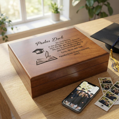 Graduation Memory Box, Personalized Gift for High School, College, or University Graduate