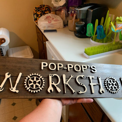 Personalized Workshop Sign, Garage Sign