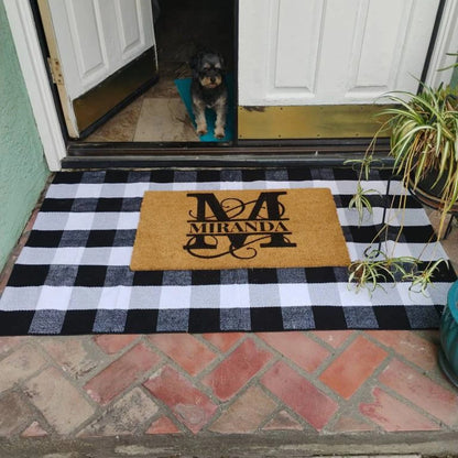 Custom Monogram Welcome Mat for Front Door