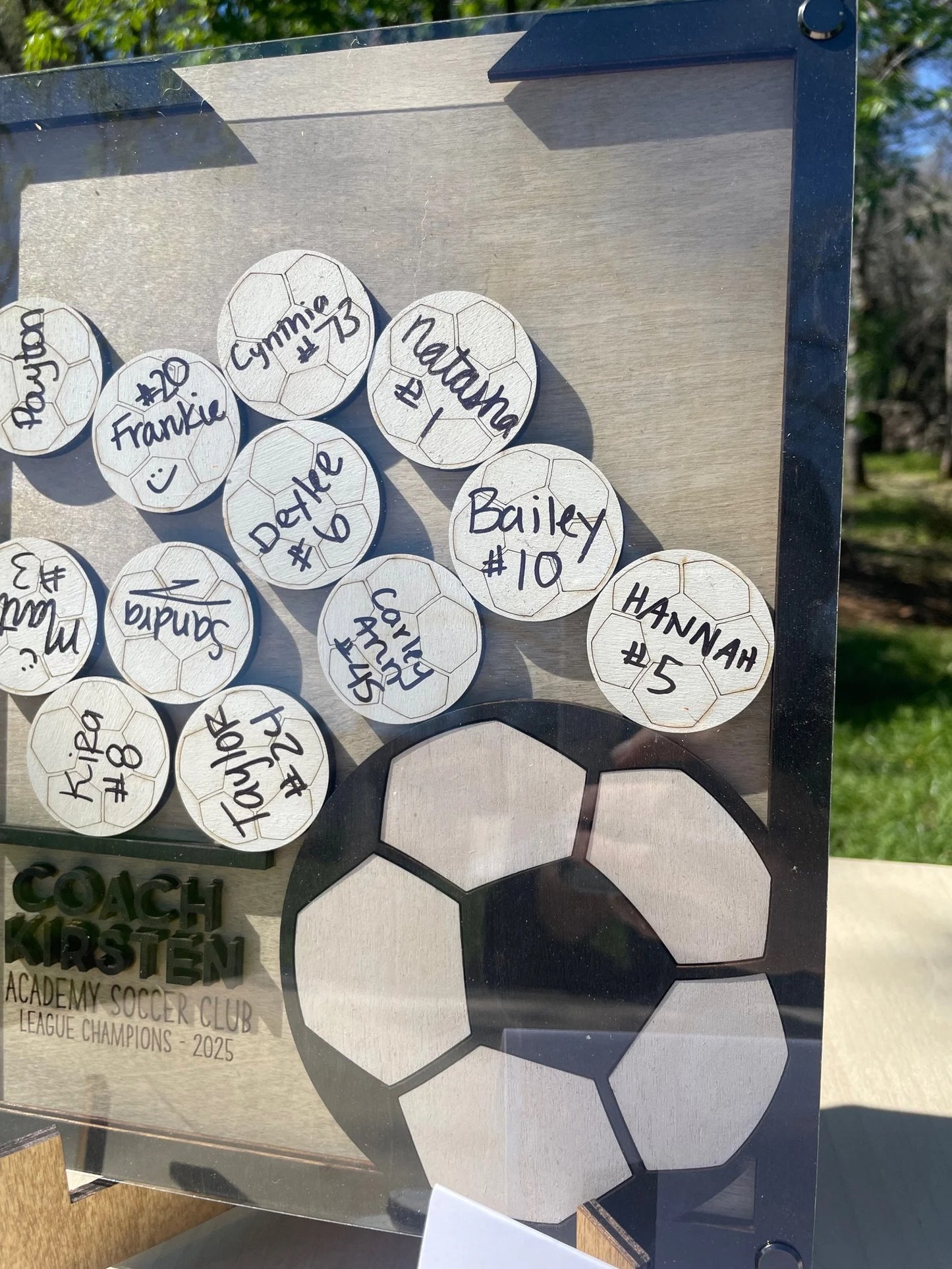 Personalized Soccer Coach Team Signature Keepsake Frame