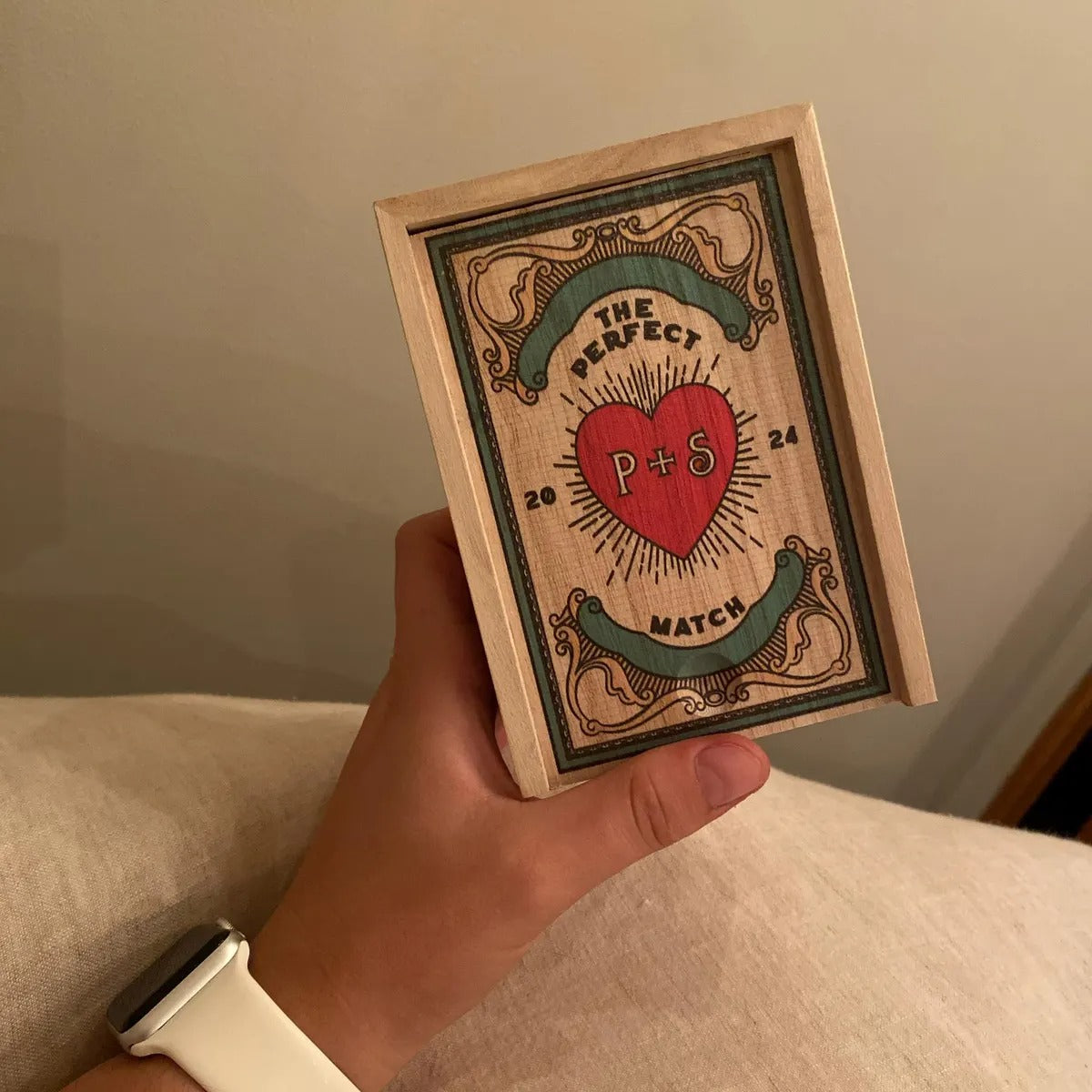 Personalised Couples Large Matchbox