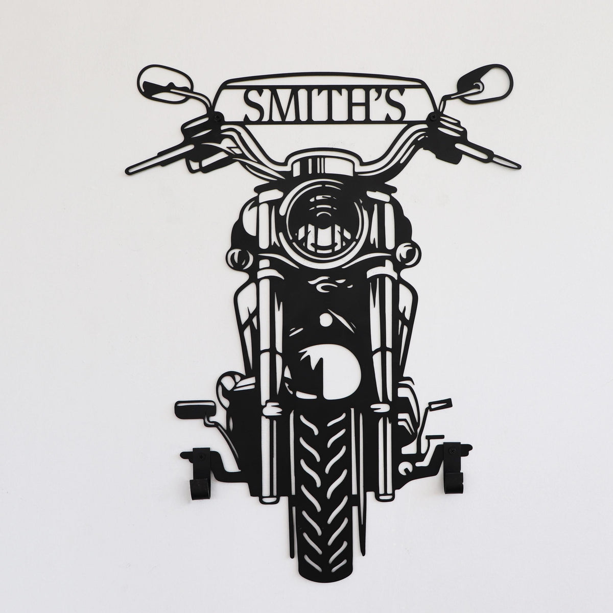 Custom Motorcycle Helmet Holder Metal Art