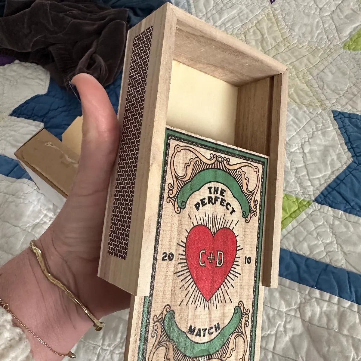 Personalised Couples Large Matchbox