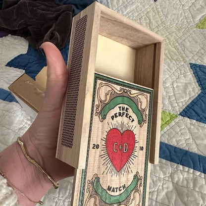 Personalised Couples Large Matchbox